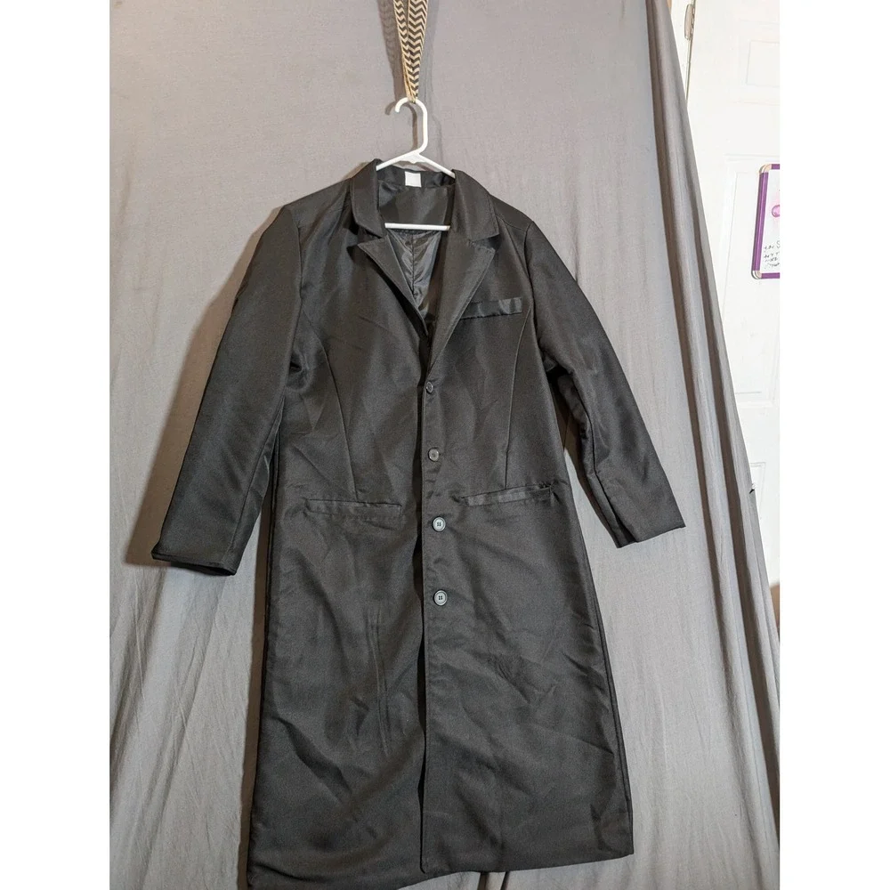Spirit Halloween Black Lab Coat Costume‎ Jacket Mens Womens Size S